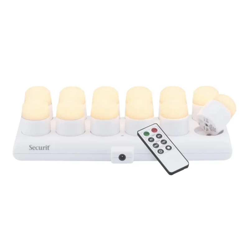 Bougies led blanches blanc Ø 4 cm 5 cm Amsterdam Securit (12 pièces) Commande En Gros