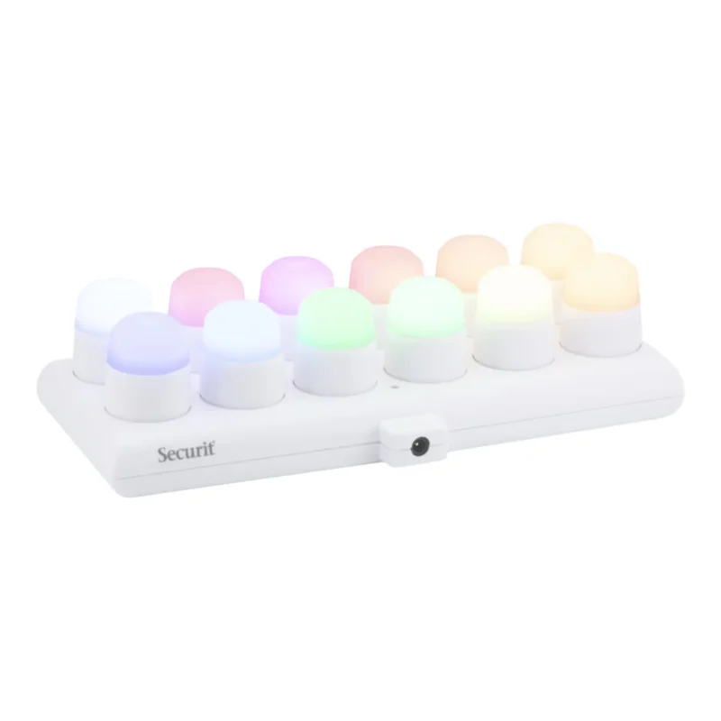 Bougies led multicolores multicolore Ø 4 cm 5 cm Amsterdam Securit (12 pièces) Expédié Aujourd’hui