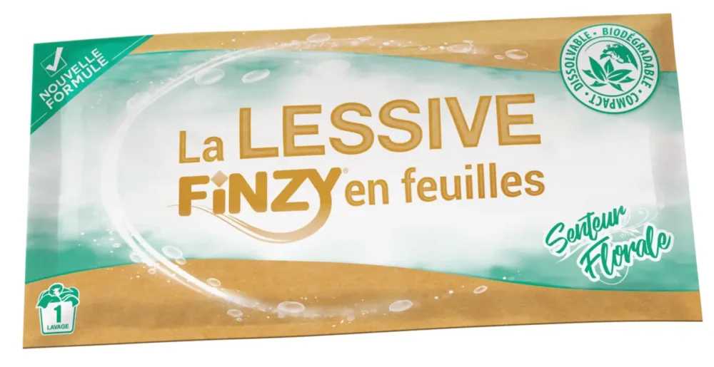 Lessive en feuille emballage individuel 40 doses Finzy Quantité Limitée