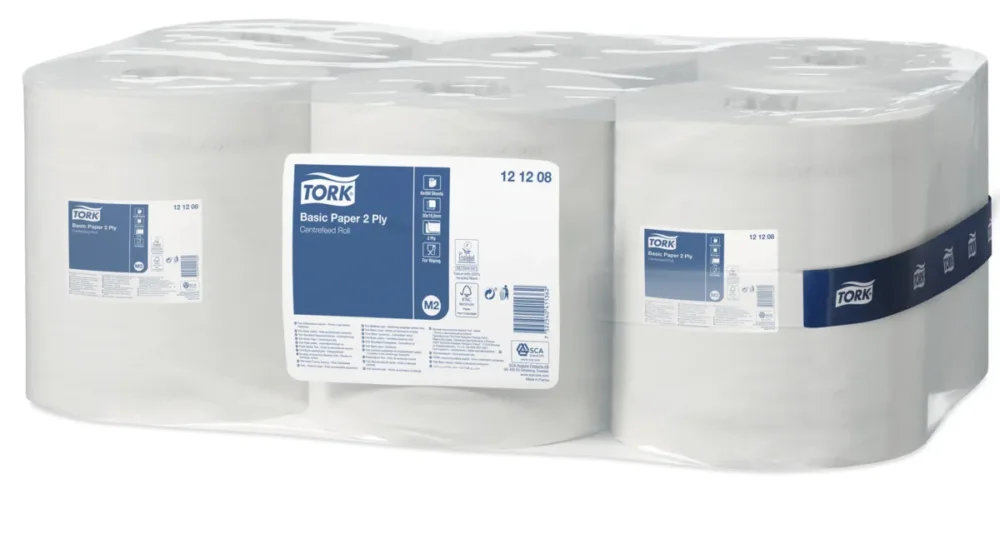 Bobine à dévidage central blanc ouate de cellulose 19,8x30 cm Tork (6 pièces) Réduction