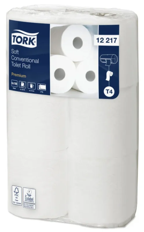 Papier hygiénique blanc ouate de cellulose Tork (6 pièces) Authentique