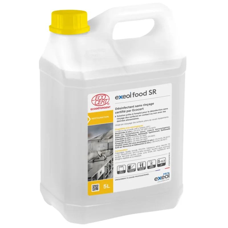 Nettoyant désinfectant sans rincage 5 L Exeol Expédié Aujourd’hui