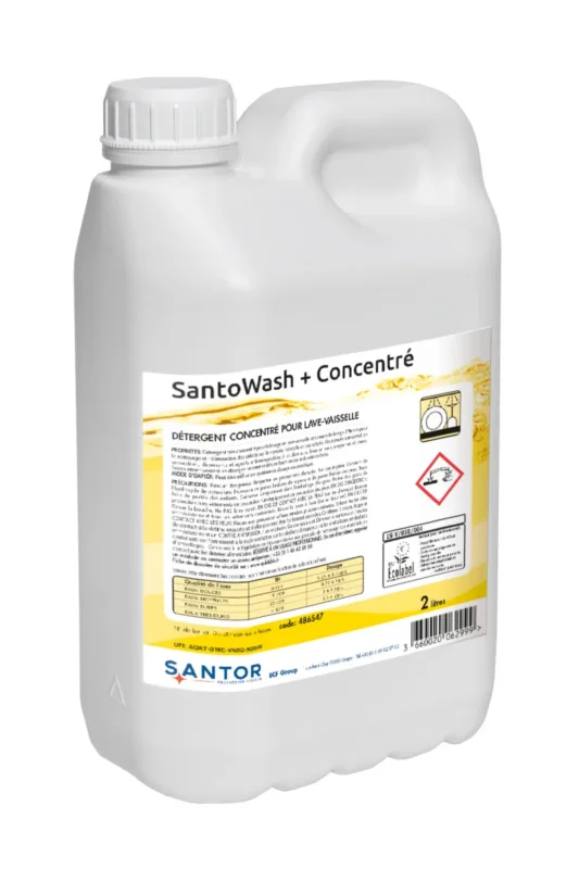 Offre Limitée Détergent très concentré pour le lavage de la vaisselle en machine 2 L Santowash Santor