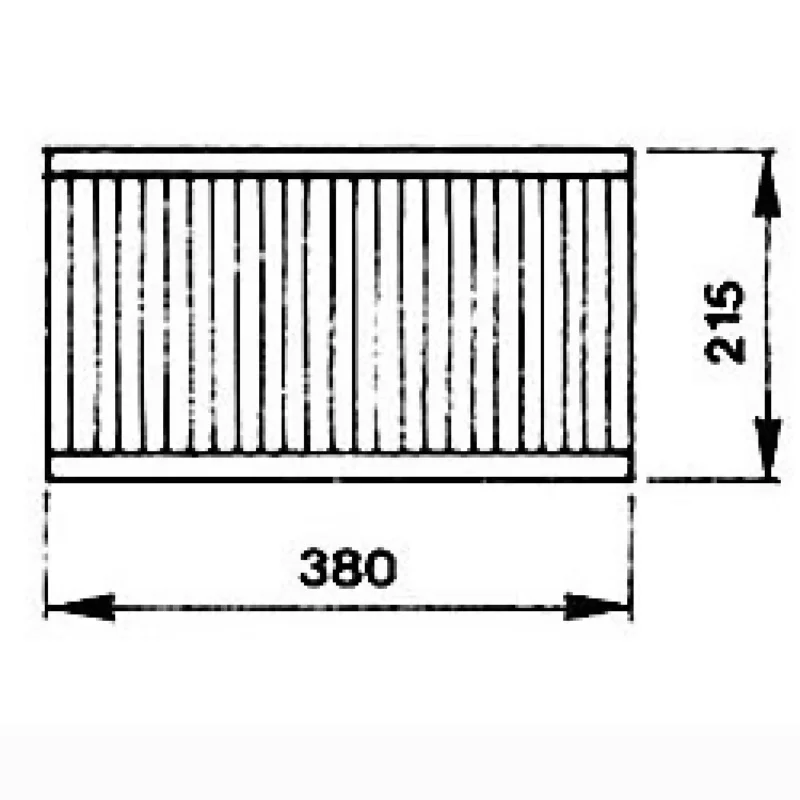 1/2 grille de cuisson, dimensions 380x215 mm Prix Cassé