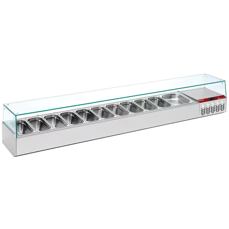 Achat Immédiat Structure réfrigérée GN 11x1/3, 1x1/9, avec vitre droite