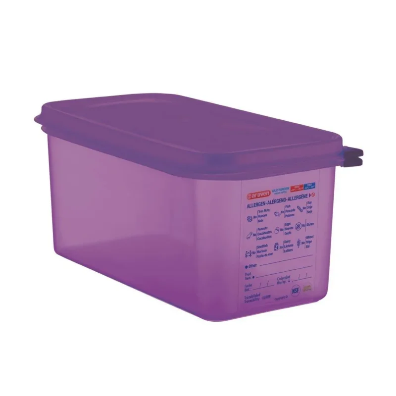 Bac hermétique violet antiallergénique GN1/3 Araven 6L Prix Cassé