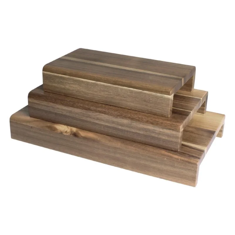 Rehausses en bois d'acacia FSC Olympia (lot de 3) Expédition Rapide