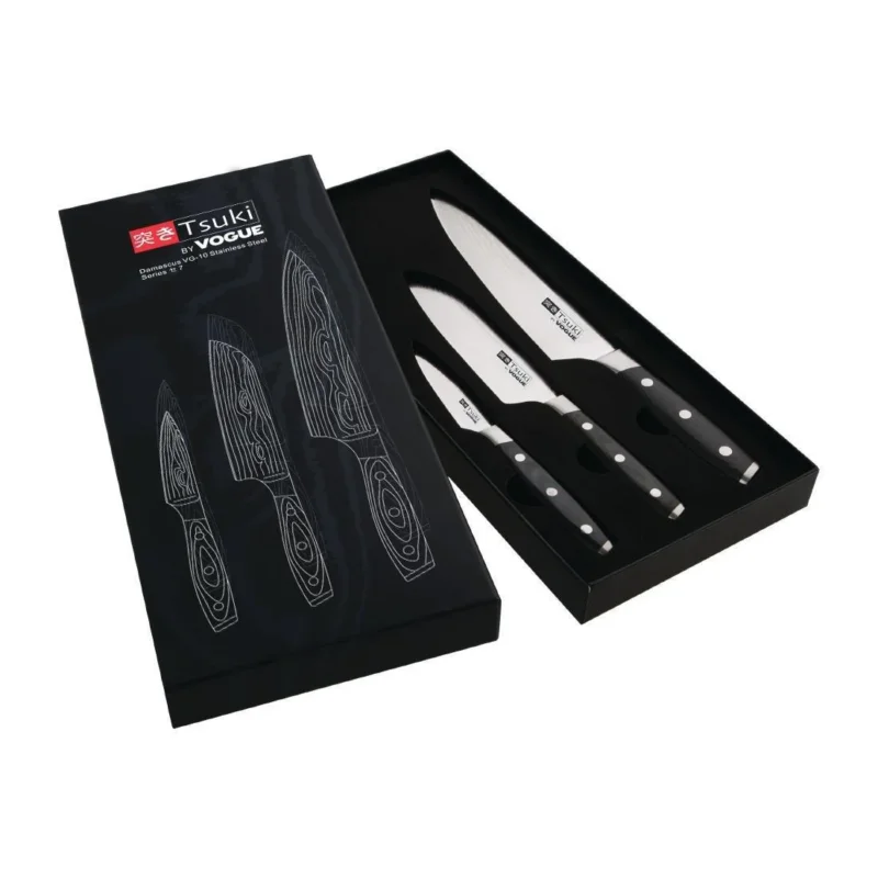 Coffret cadeau 3 couteaux Vogue Tsuki Series 7 Offre Limitée