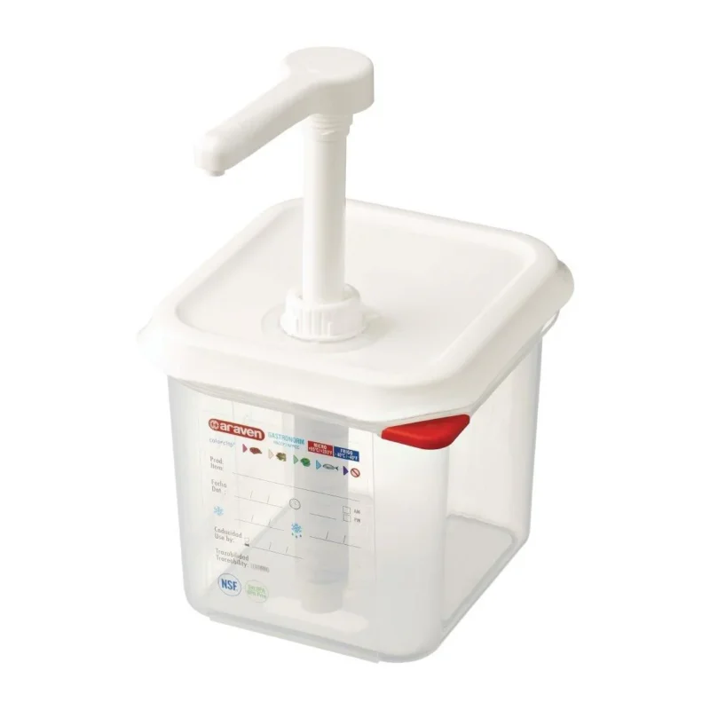 Distributeur de sauce Araven GN 1/6 transparent 2.6L Jusqu’à Épuisement Des Stocks