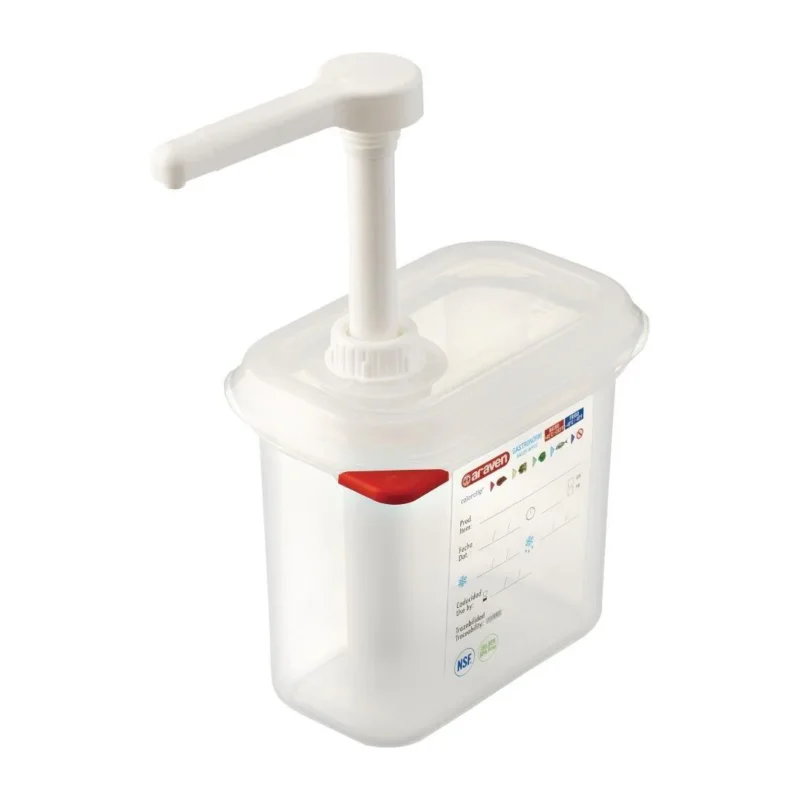Distributeur de sauce Araven GN 1/9 transparent 1.5L Meilleur Prix