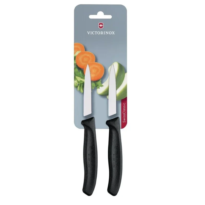 Promotion Couteaux d¿office pointus Victorinox 8cm noirs (lot de 2)