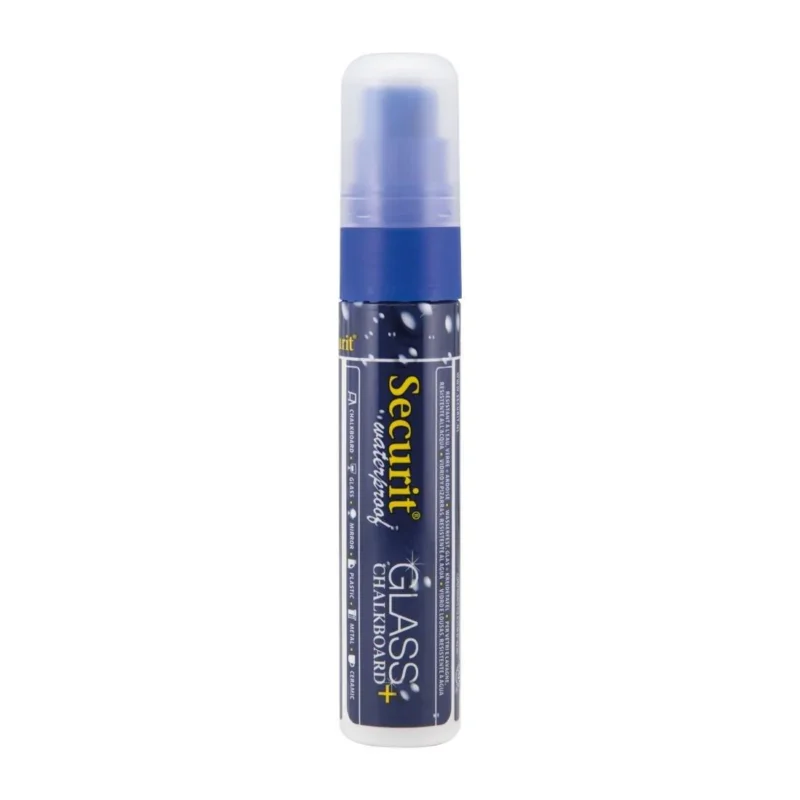 Vente Flash Marqueur craie waterproof Securit (verre+ ardoise) pointe 7-15mm bleu