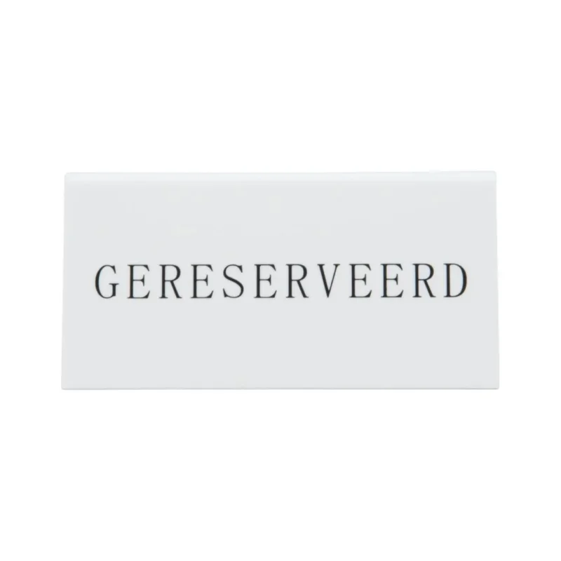 Chevalets table réservée Securit "Gereserveerd" (lot de 5) Nouvelle Collection