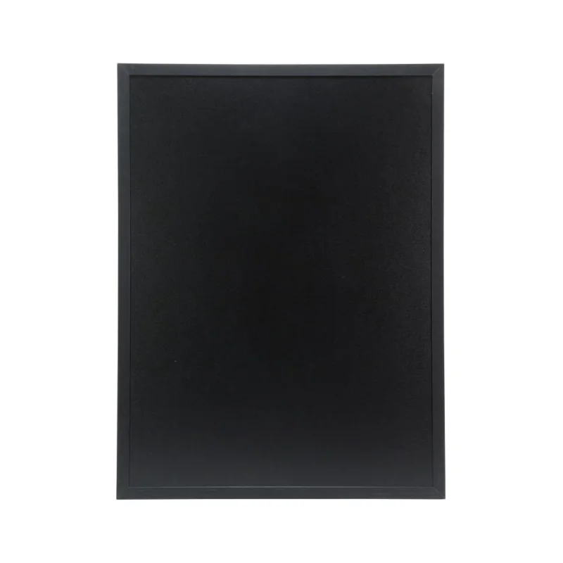 Ardoise murale cadre en bois noir avec feutre craie et fixations Securit 60x80cm Retour Gratuit