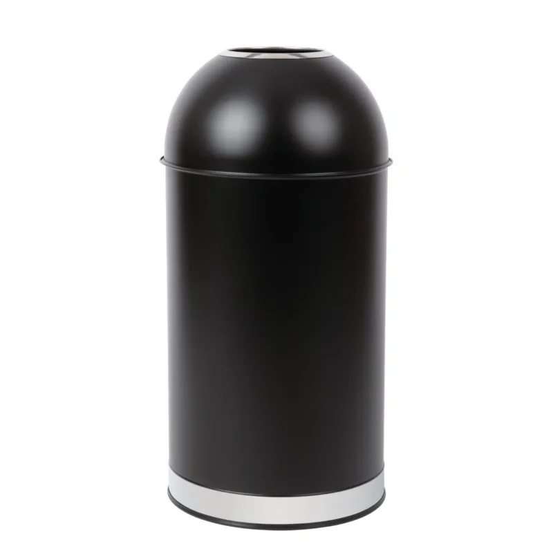 Poubelle dôme ouverte en acier Bolero noire 40L Nouvelle Collection