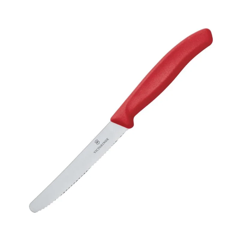 Couteau à tomate denté Victorinox 11cm rouge Haute Qualité