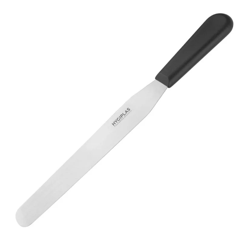 Nouveauté Couteau spatule à lame droite Hygiplas noir 255mm