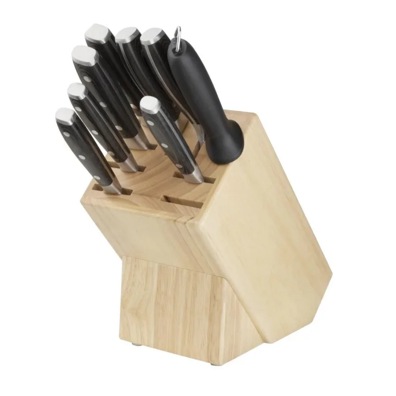 Bloc à couteaux en bois 9 pièces Vogue Commander Vite