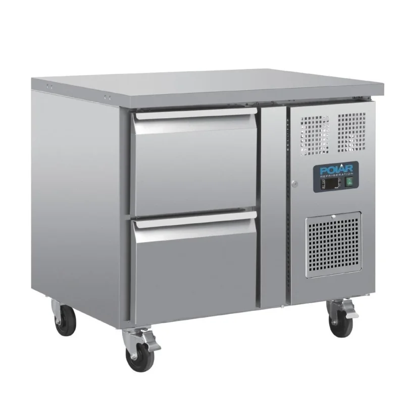 Table réfrigérée GN 1/1 ventilée 2 tiroirs Polar Série U Pas Cher