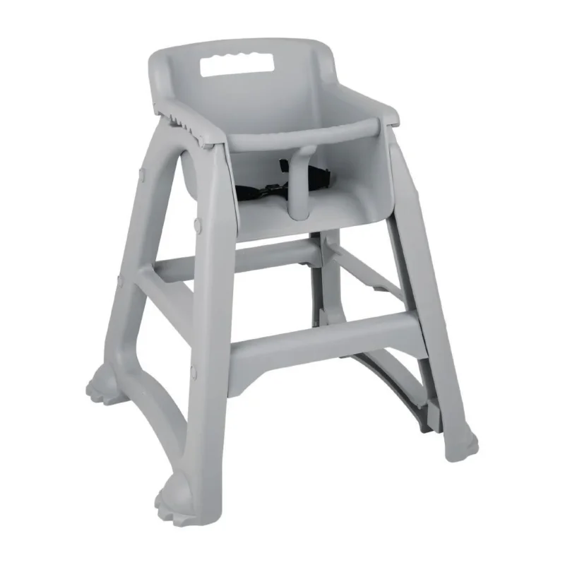 Prix Cassé Chaise haute empilable grise en polypropylène Bolero