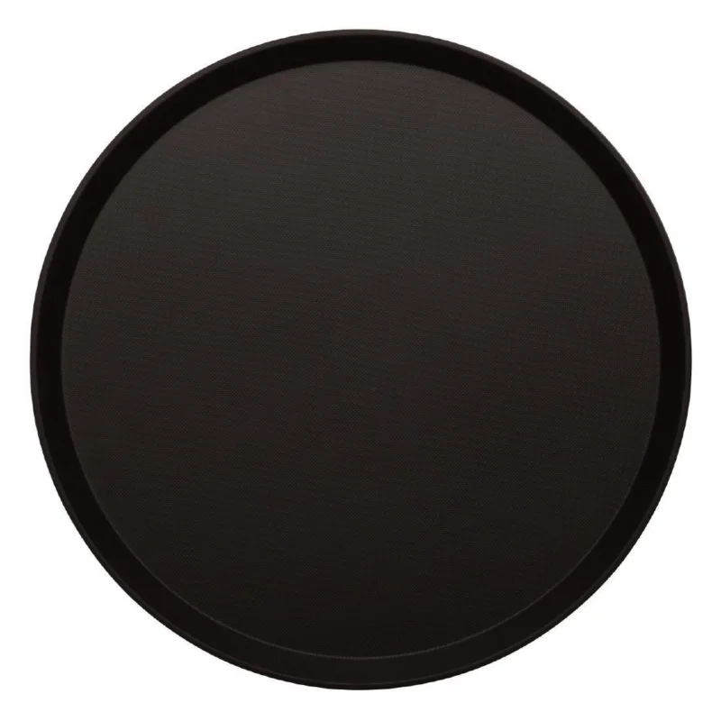Plateau rond fibre de verre antidérapant Treadlite Cambro noir 40,5 cm Commander Vite