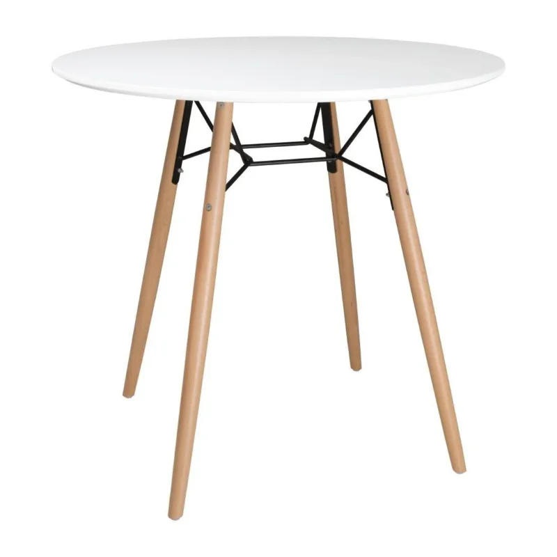 Table ronde blanche Bolero Arlo 798mm Livraison Gratuite