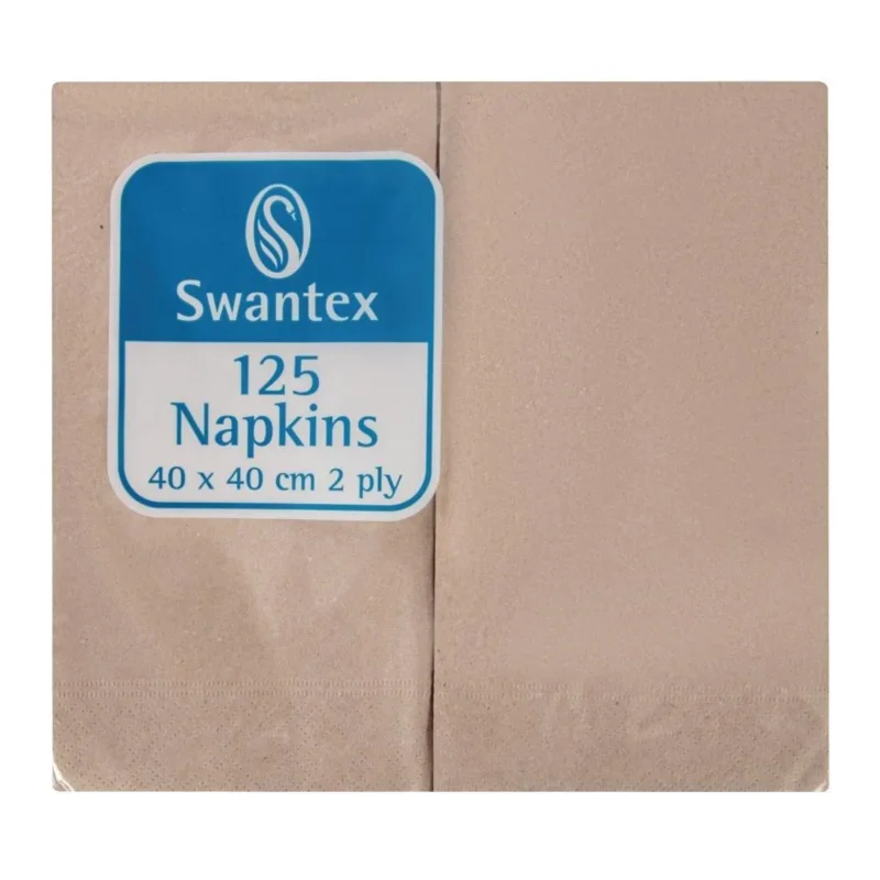Serviettes kraft déjeuner recyclées 400mm 2 plis pliage 1/8 (lot de 2000) Achat Immédiat