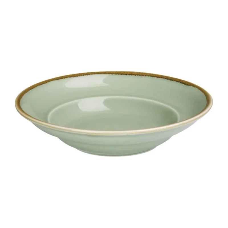 Usine Directe Assiettes à pâtes Olympia Kiln couleur mousse 250mm (lot de 4)