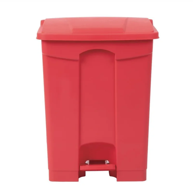 Poubelle de cuisine à pédale Jantex rouge 65L Usine Directe