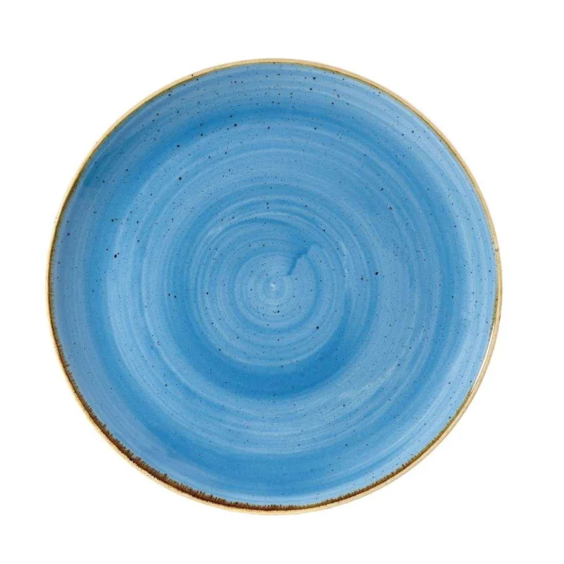 Assiettes rondes Churchill Stonecast Cornflower Blue 260mm (Lot de 12) Expédition Rapide