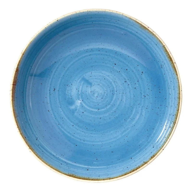 Vente Flash Assiettes coupes rondes Churchill Stonecast Cornflower Blue 184mm (Lot de 12)
