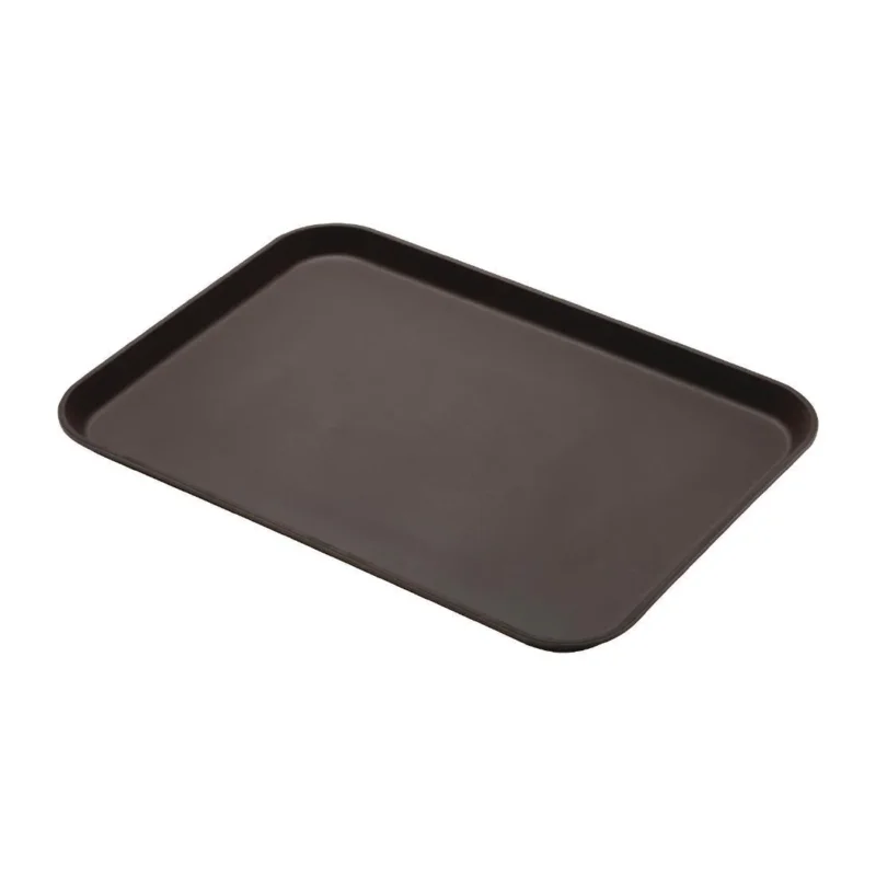 Plateau de service rectangulaire fibre de verre antidérapant Camtread Cambro bronze 450x650mm Must-Have