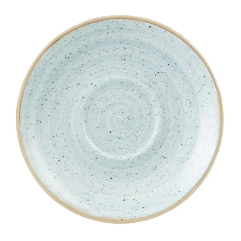 Offre Du Jour Soucoupes à cappuccino rondes Churchill Stonecast bleu pâle 185mm (lot de 12)