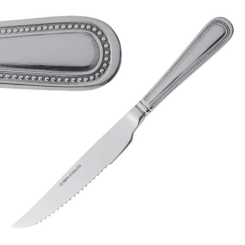 Dernier Modèle Couteau à viande Olympia Bead (Lot de 12)