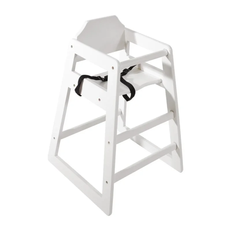 Chaise haute en bois blanche Bolero Certifié