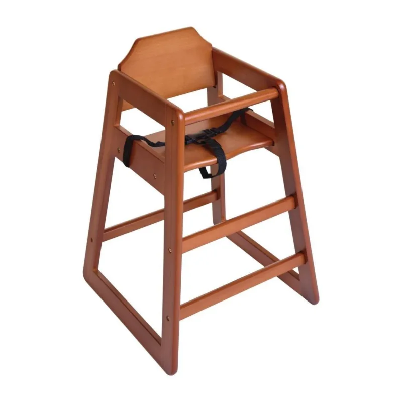 Chaise haute en bois Bolero finition bois foncé Achetez Aujourd’hui