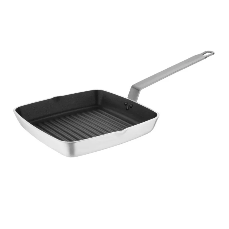 Poêle antiadhésive carrée fond rainuré Vogue 240mm Acheter Direct