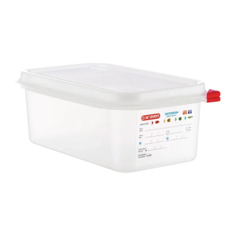 Boîtes alimentaires en polypropylène GN 1/4Araven 2,8L (lot de 4) Offre Limitée