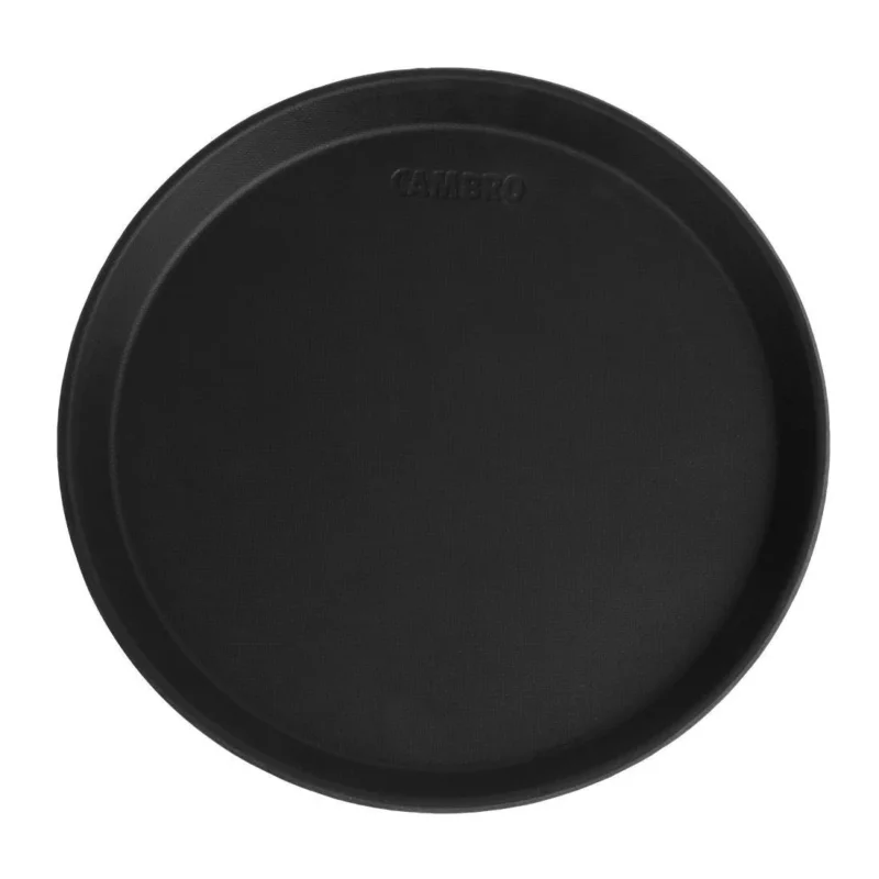 Plateau de service rond fibre de verre antidérapant Camtread Cambro noir 28 cm Meilleur Prix