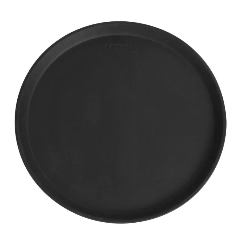 Nouveauté Plateau de service rond fibre de verre antidérapant Camtread Cambro noir 35,5 cm