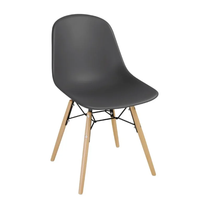 Chaise moulée PP avec structure métallique Arlo Bolero grise (lot de 2) Paiement Sécurisé