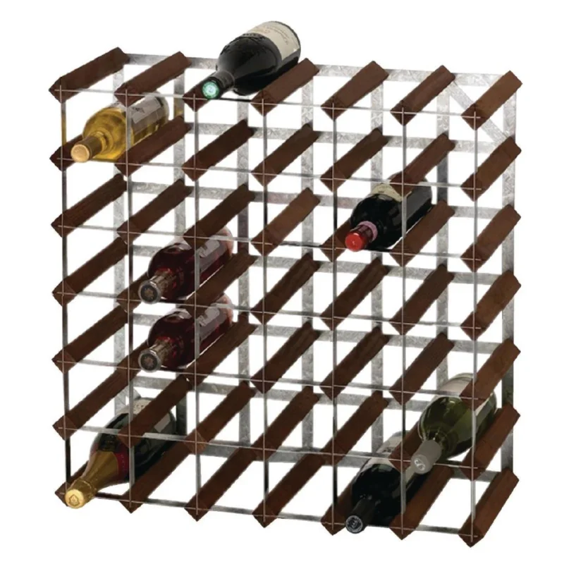 Casier à vin 42 bouteilles bois foncé Offre Spéciale