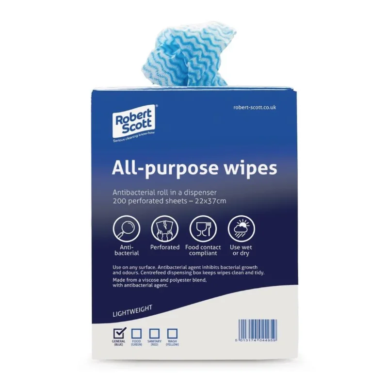 Meilleur Choix Chiffons tout usage antibactériens Jantex bleus (Lot de 200)