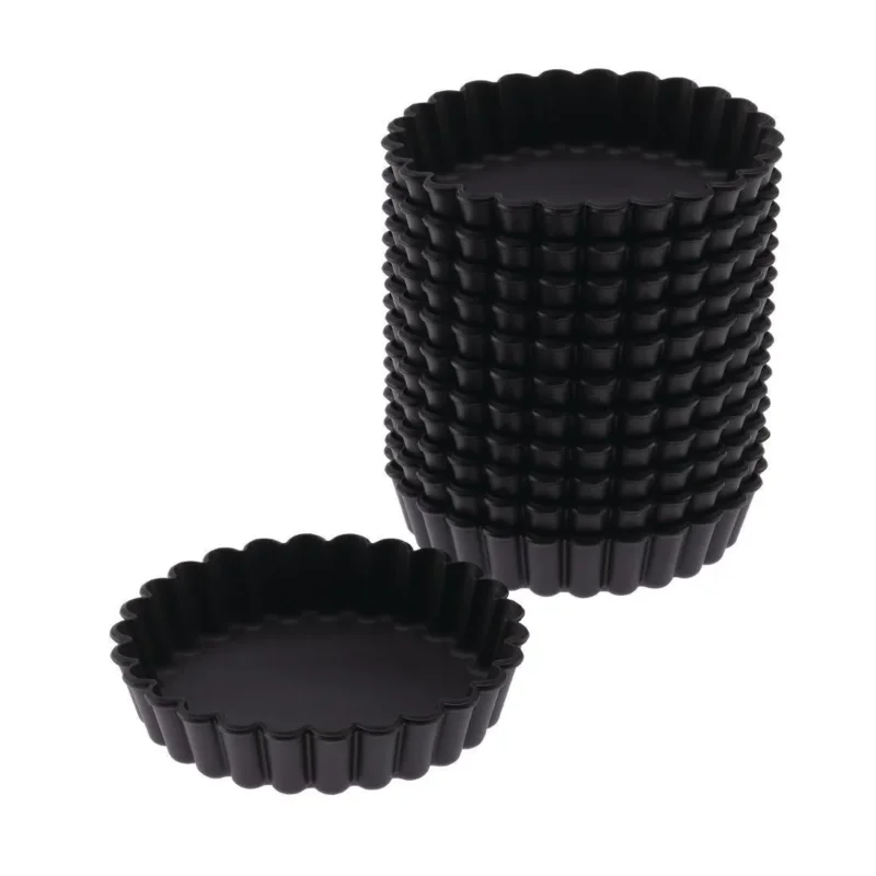 Moules à tartelette ronds cannelés Exoglass Matfer Bourgeat 100mm (lot de 12) Nouveauté