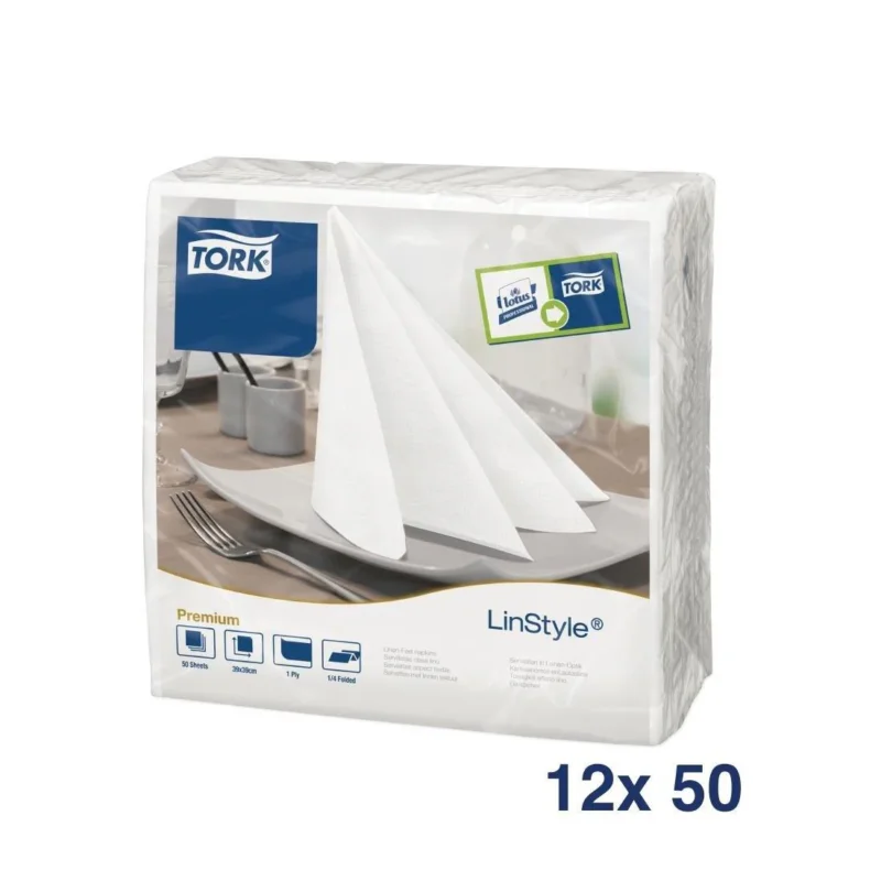Haute Qualité Serviettes blanches Linstyle Tork 400x400 (lot de 600)