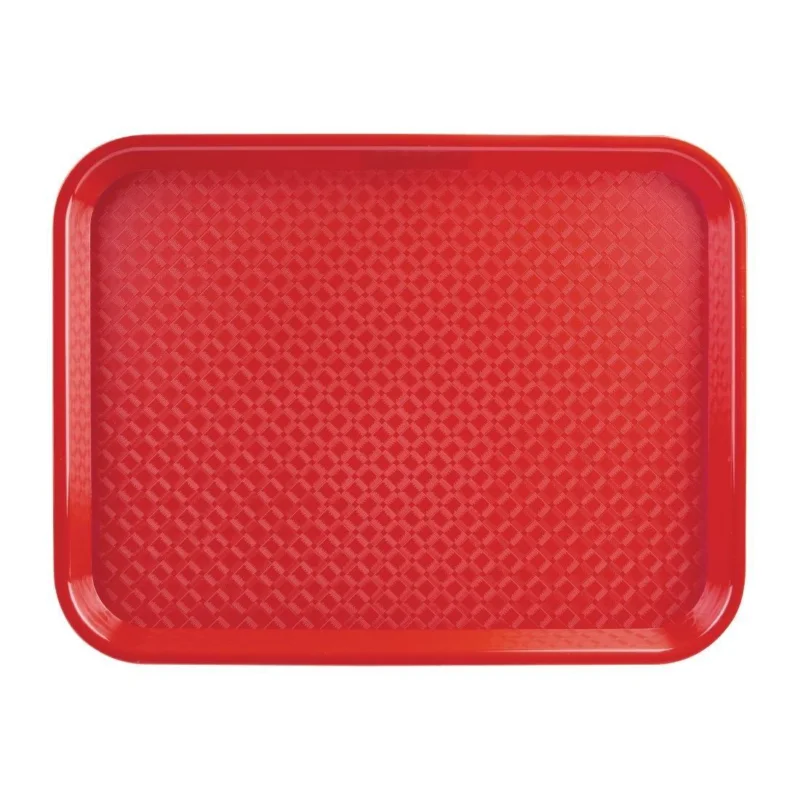 Soldes Plateau fast food en plastique Olympia Kristallon rouge