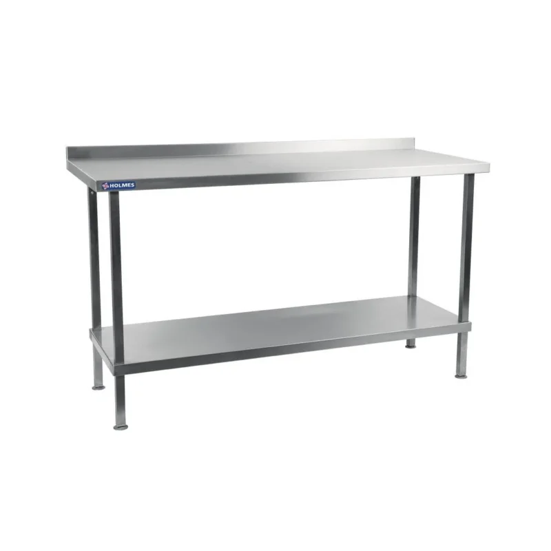 Table murale en acier inoxydable Holmes avec dosseret 1500 mm Promotion