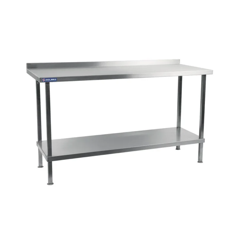 Prix Cassé Table murale en acier inoxydable Holmes avec dosseret 1800 mm