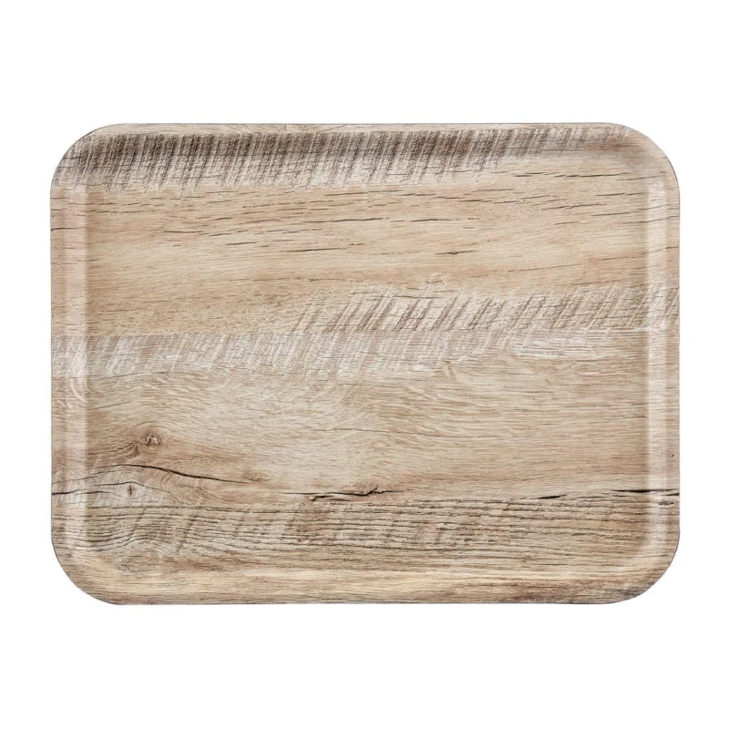 Paiement Sécurisé Plateau stratifié surface grainée Madeira Cambro chêne clair 43 cm