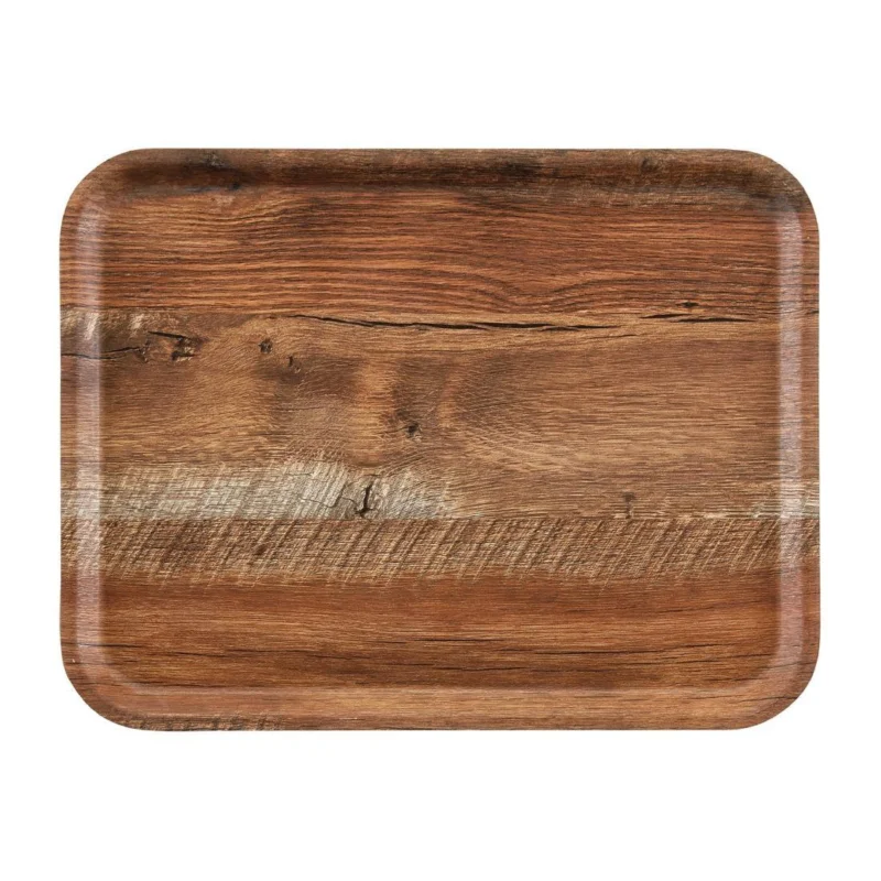 Populaire Plateau stratifié surface grainée Madeira Cambro chêne brun 46 cm